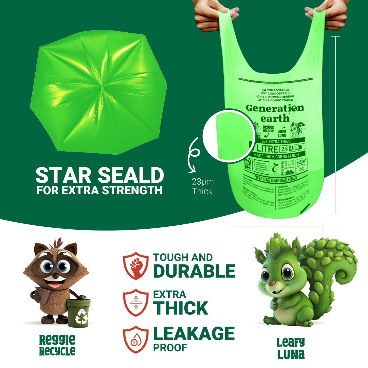 70pcs | 10L Food Waste Bags