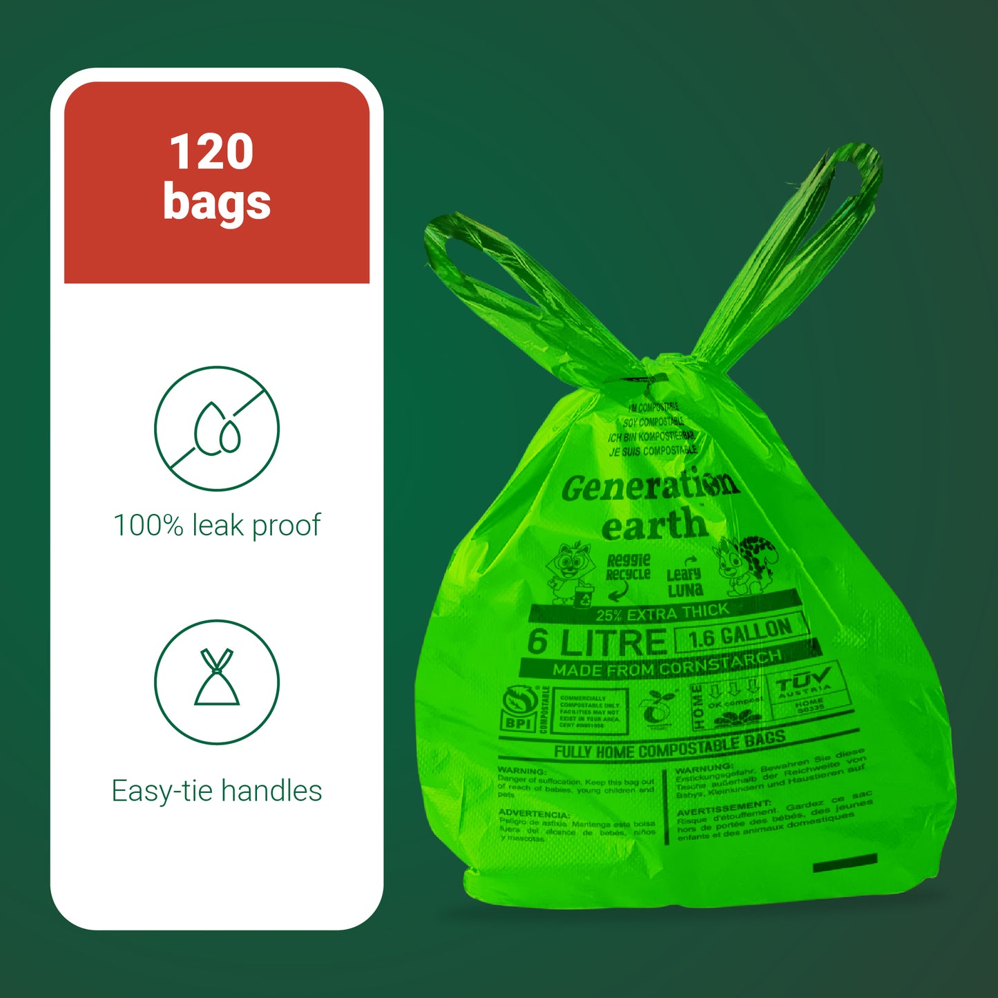 120pcs | Nappy Sacks