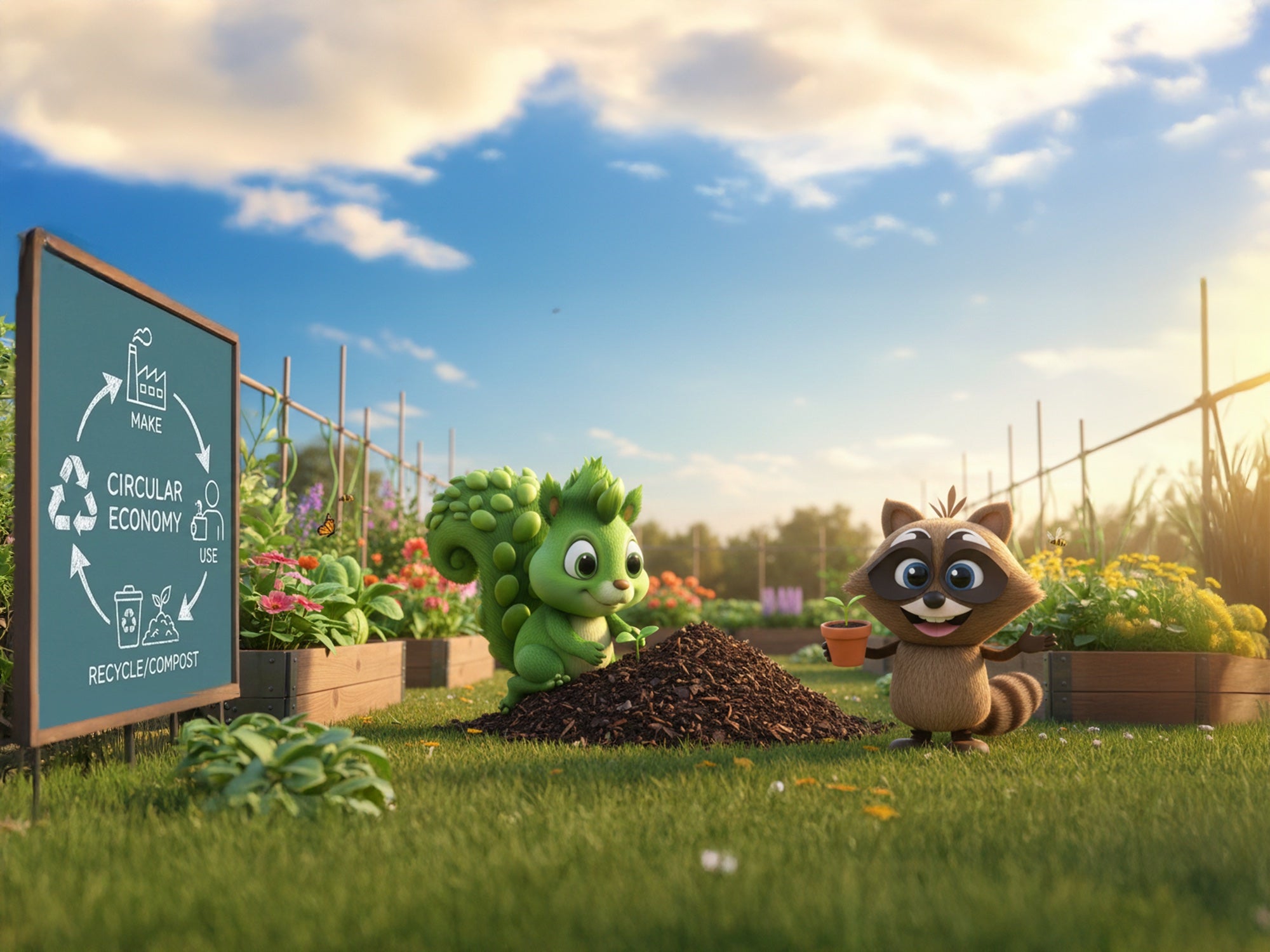 Generation earth circular economy story from use to compost.