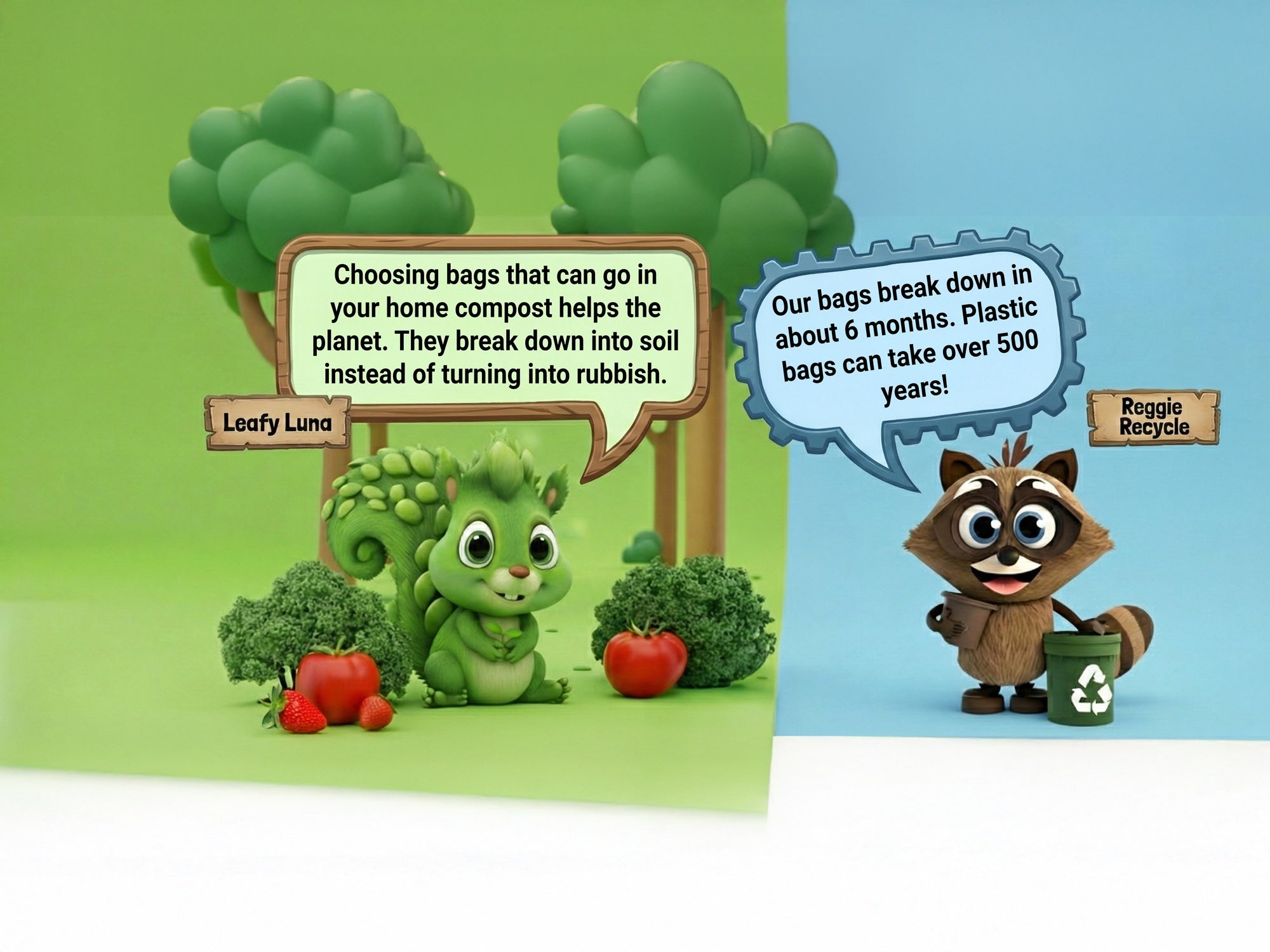 Generation earth composting guidance from Reggie and Luna.