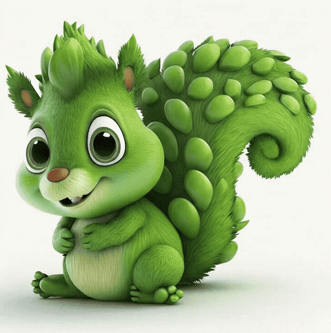 Leafy Luna, the leaf squirrel