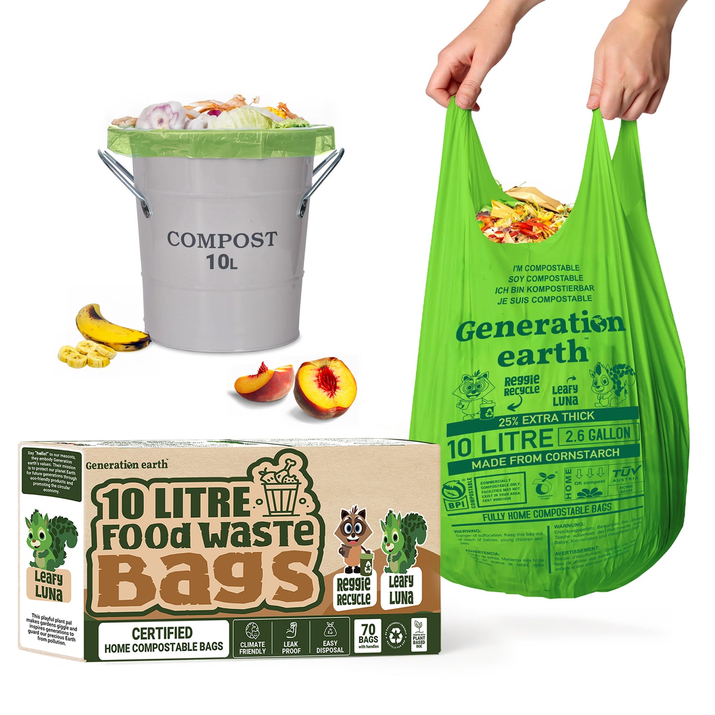 70pcs | 10L Food Waste Bags