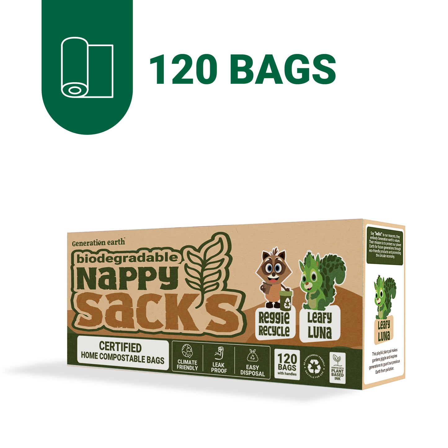 120pcs | Nappy Sacks