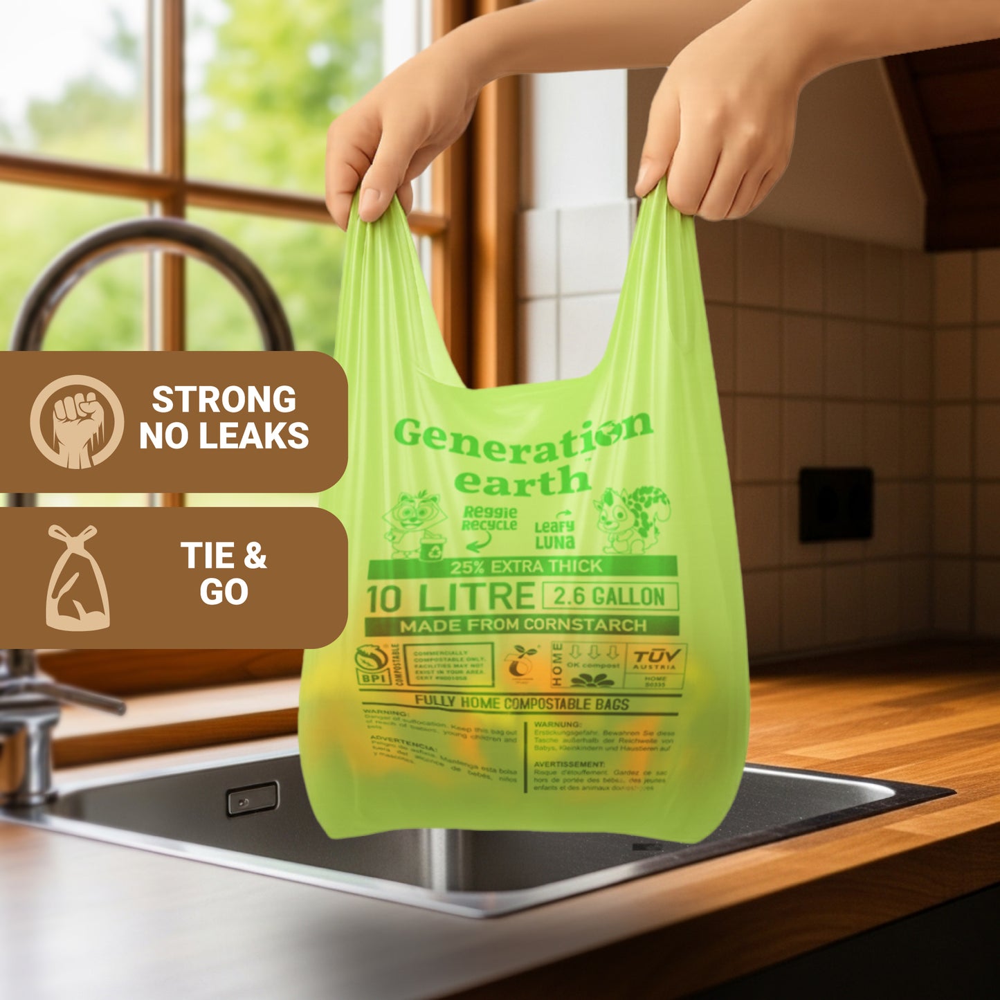 70pcs | 10L Food Waste Bags